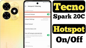 How to turn on hotspot on Tecno Spark 20C || Tecno Spark 20C me hotspot kaise on kare ||