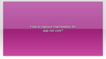 How to replace machinekey for asp.net core?