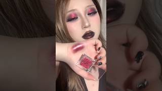 🖤🔴 Gothic red with a laser-like shift #cbeautymall #makeup #makeuptutorial #alternative