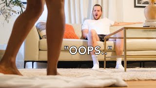 DROPPING MY TOWEL TO GET HUBBY REACTION | it worked! | B and Ash