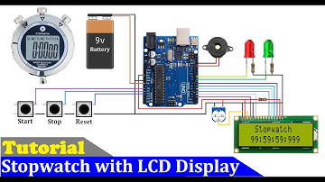 How to make Stopwatch with Arduino and LCD Display | Simple Digital Stopwatch Using Arduino
