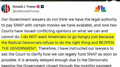 Trump administration faces Monday deadline to respond to judge's SNAP ruling