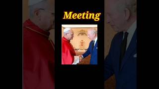 king Charles Meeting With Pop Leo #popleo #kingcharlesiii