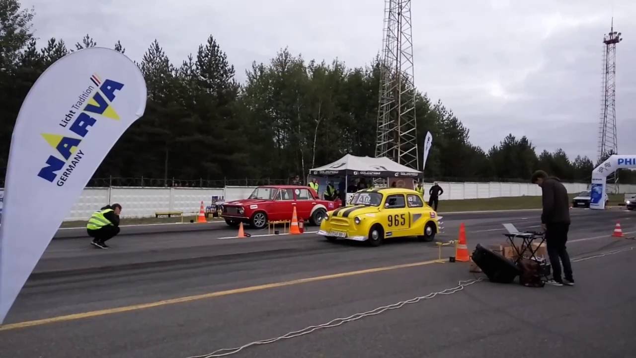 Ваз 2101 и Заз 965 Полигон Липки, 402.by Narva Drag Racing 5050