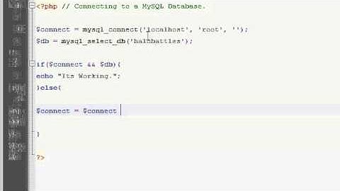 PHP Tutorial 5 - Connecting to MySQL Database