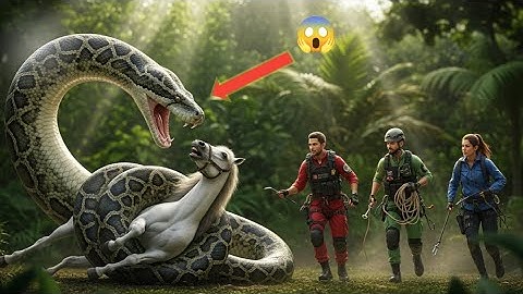 Brave Rescue Team Saves White Horse from the Giant Python