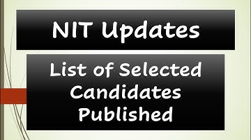 NIT UPDATES || SELECTED CANDIDATES || NIT PHD ADMISSION 2021 || NIT MANIPUR