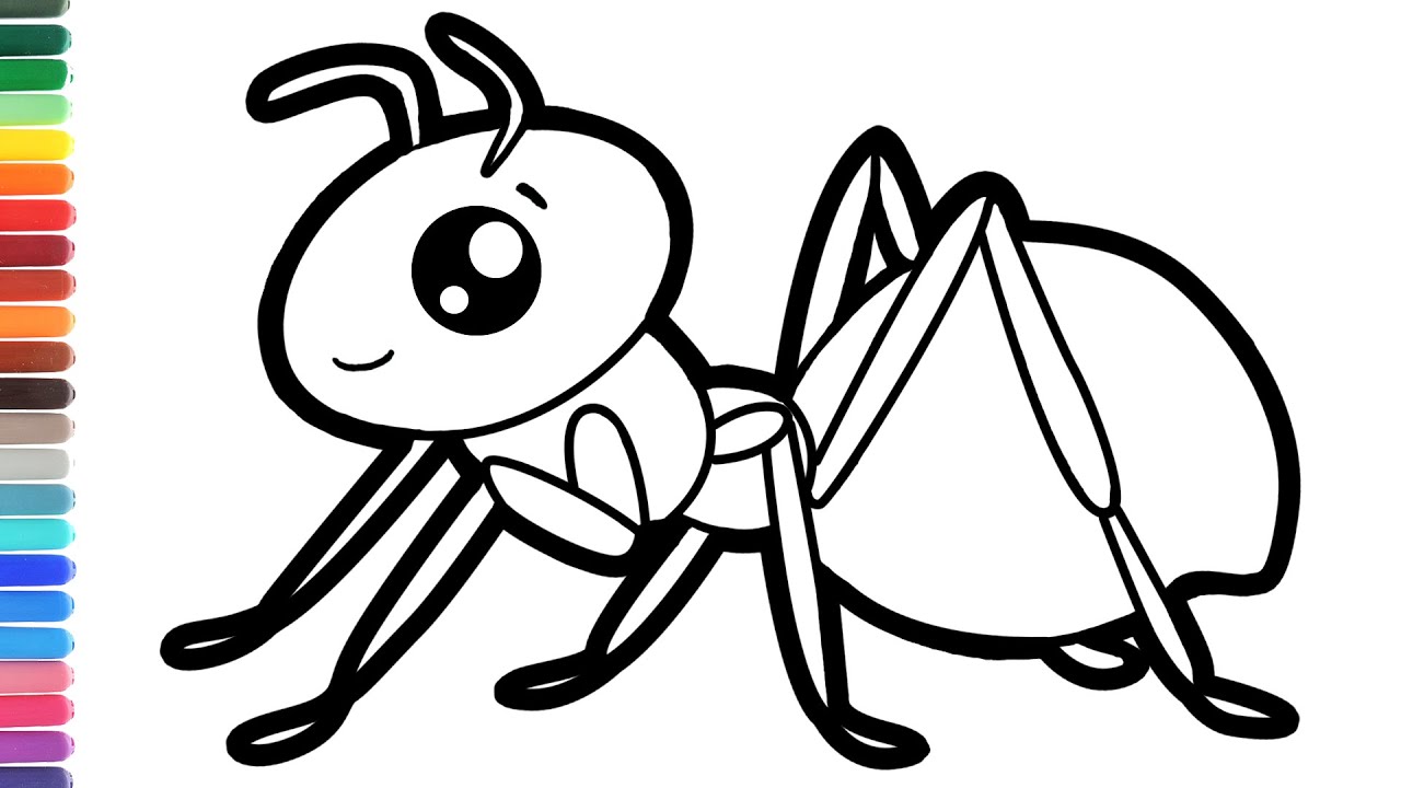 Рисуем муравья с детьми поэтапно