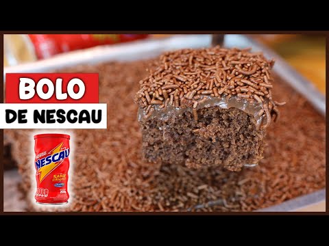 BOLO DE CHOCOLATE RÁPIDO E FÁCIL I Bolo de Nescau I Mais Fácil do Mundo