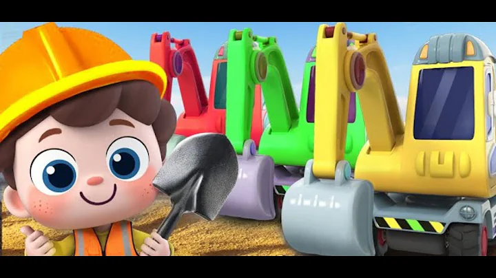 Construction trucks Song | Bulldozer, Excavator, Loader, Crane Truck | Nursery Rhymes & Kids Songs