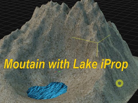 Moutain with Lake iProp created in Blender