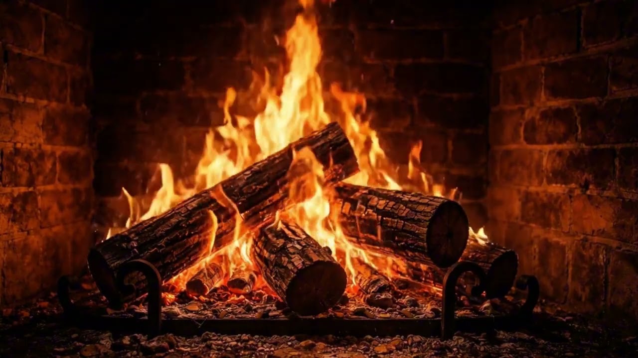4K Şömine Videosu | Gerçekçi Ateş Sesi | Rahatlatıcı Ambiyans