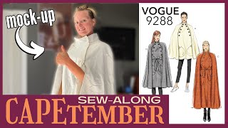 CAPEtember Sew-Along #2: Mock Up & Planned Alterations // Vogue 9288 // So You Want to Sew A Cape