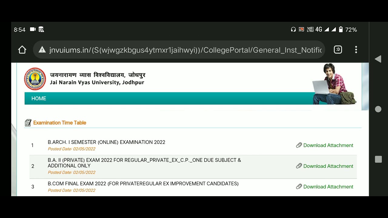 JNVU Exam 2022 || JNVU Admit card download kare 2022 || JNVU University Exam Date Release