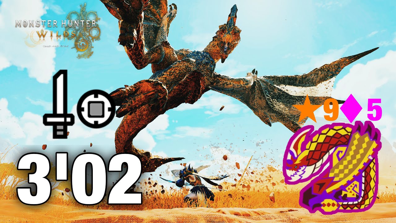 【MHWs/PS5】★9♦︎5歴戦セルレギオス 片手剣 ソロ 03'02