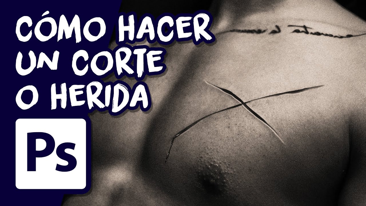 Cómo hacer un efecto de corte o herida - Tutorial de Photoshop en español (Parte 4) - YouTube