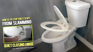 How To Stop Toilet Seats From Slamming. Quiet Close Toilet Seat Hinges Install screenshot 4