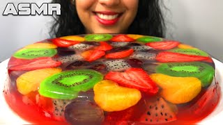 JELLY FRUIT CAKE ASMR | ASMR JELLY FRUITS CAKE | JELLO FRUIT CAKE ASMR MUKBANG (Soft Eating Sounds)