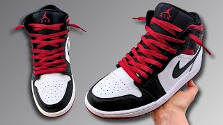 HOW TO LACE NIKE AIR JORDAN 1 MID (Best Way)