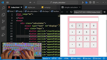 ASMR Coding🌟Make a Simple Calculator with HTML, CSS and JavaScript | Neon Design 🌟No Talking