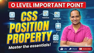 CSS Tutorial for Beginners: Position Property | Web Development | O level M2-R5.1 Chap-4 | Lect 25 Update