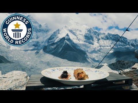 Highest altitude pop-up restaurant – Guinness World Records