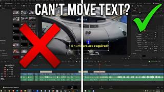 Why I cant move a Text in Davinci Resolve? (Outline)