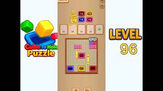Cube To Hole Puzzle Level 96 Walkthrough Solution
