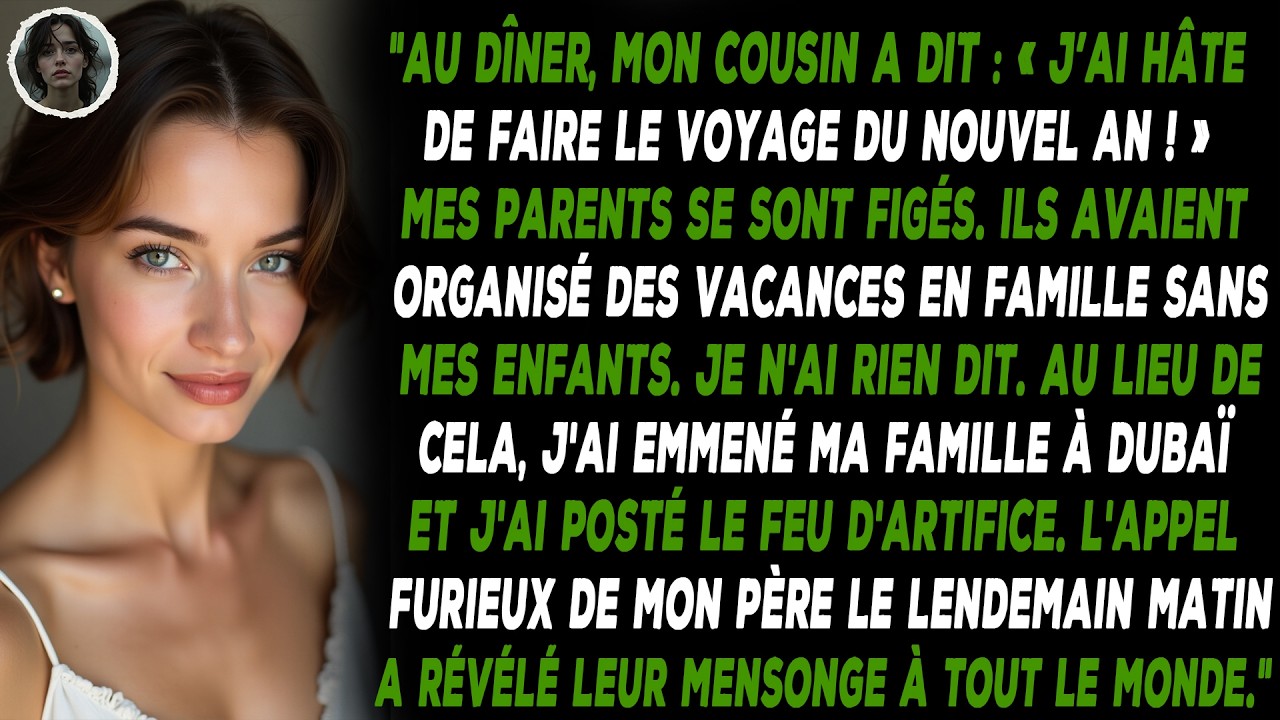 Au dîner, mon cousin a dit: «J’ai hâte de faire le voyage du Nouvel An !» Mes parents se sont figés.