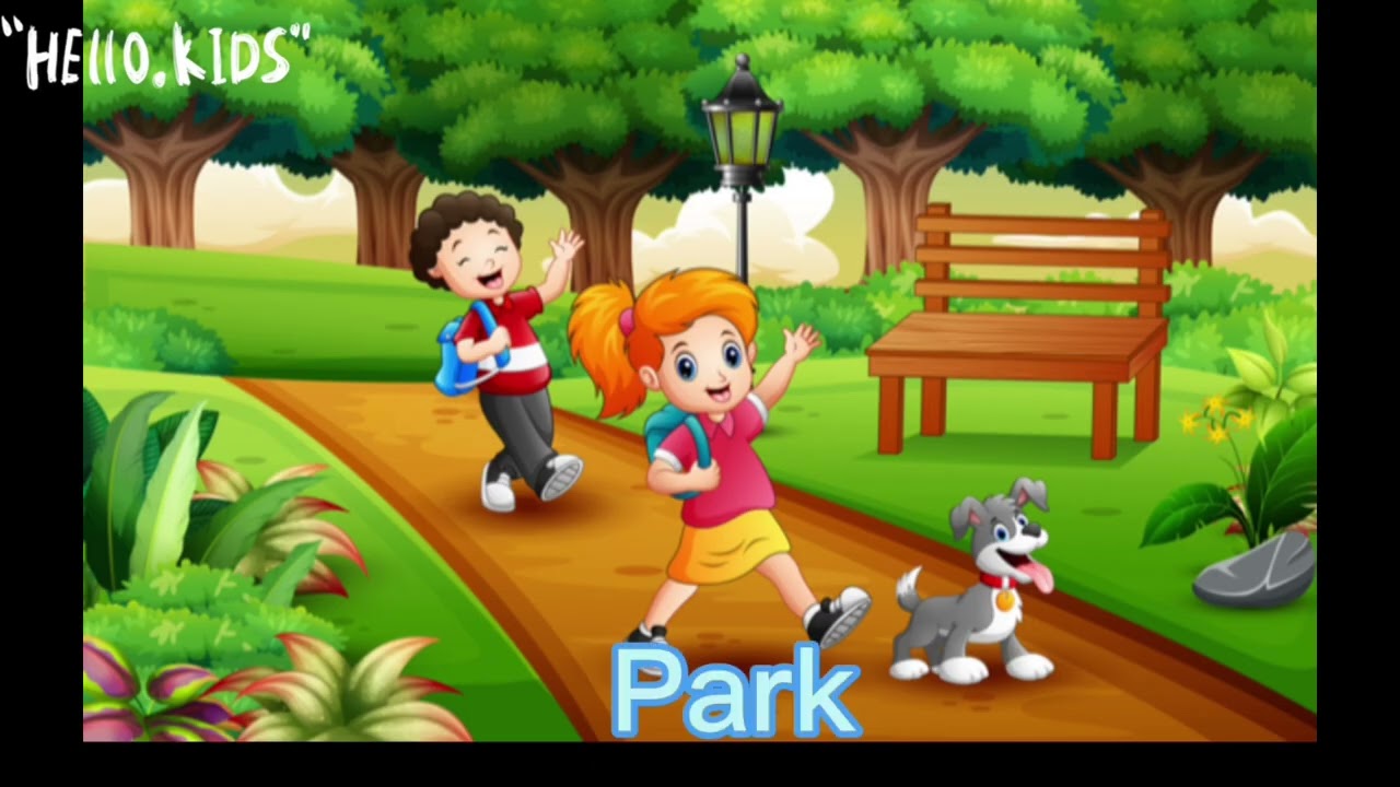 Places in the city Kiddies song Public places Kids vocabularies
