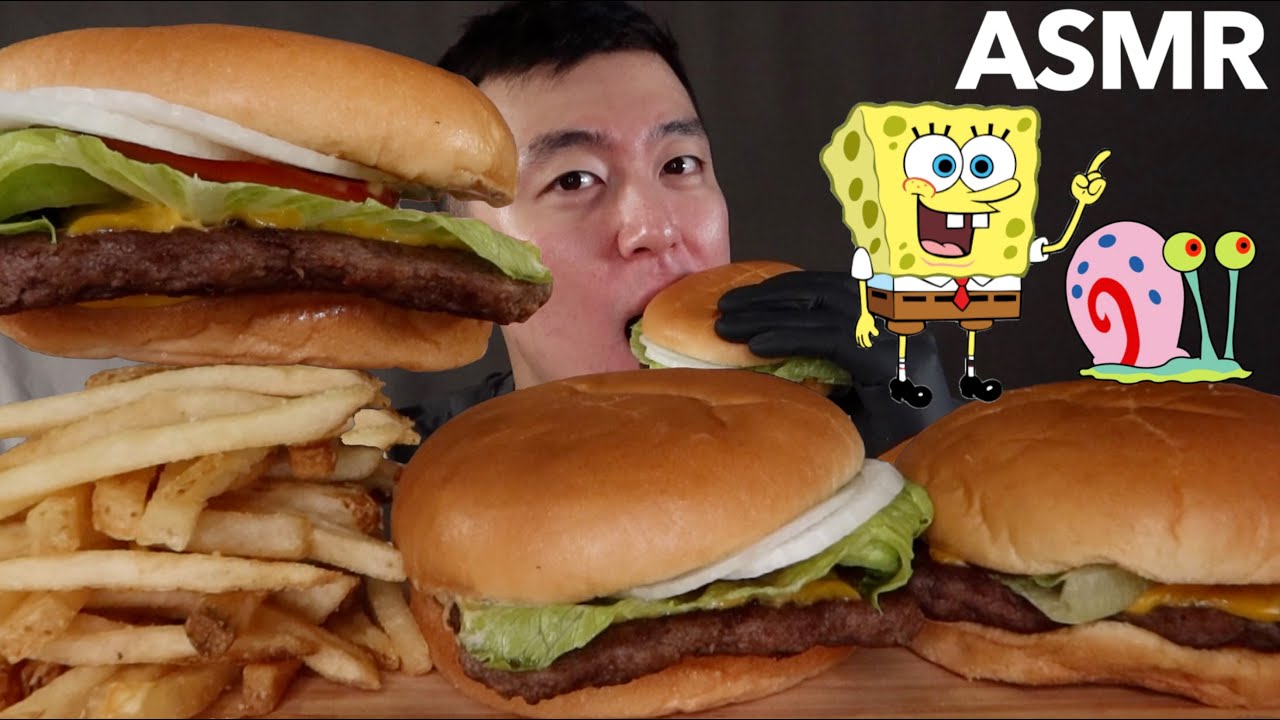 ASMR MUKBANG Krabby patty IRL??? | KevSMR