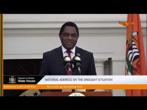 HH Addressing the Nation on the Drought Situation here at State House