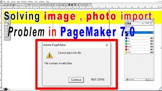 Solving image import problems in PageMaker