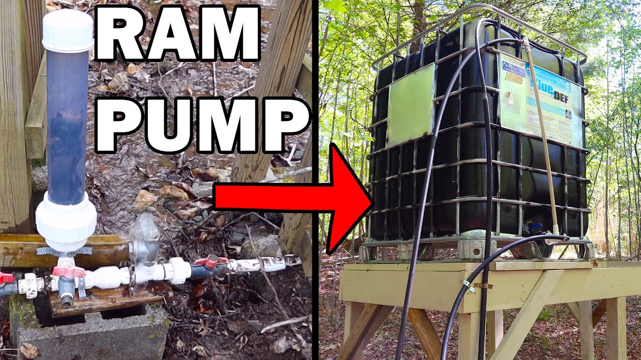 Ram Pump Connect to New Water Tank YouTube