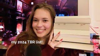 ASMR | 2024 TBR (book tapping, page flipping)