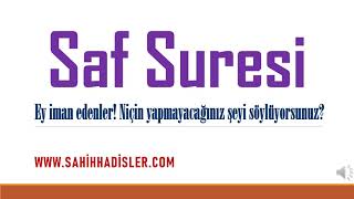 Saf Suresi (www.sahihhadisler.com)