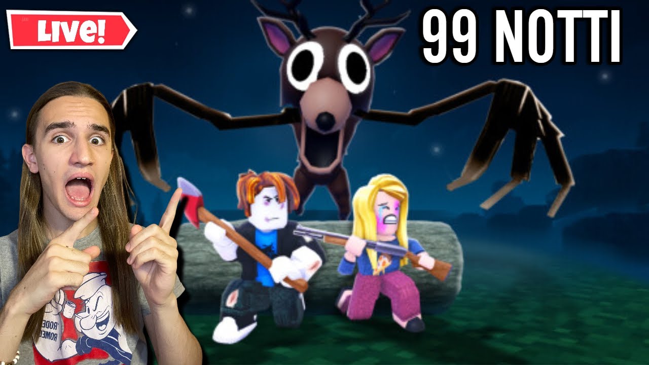 99 NOTTI NELLA FORESTA  su ROBLOX – CE LA FARÒ? CLICCAMI !