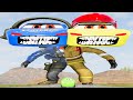 Crazy Escape From The Giant Pixar FBI Fireman Head Eater Cars Monsters VS McQueen Beamng Drive #294