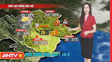 Dự báo thời tiết trưa 8/6: Chiều tối Bắc Bộ tiếp tục có mưa rào và dông | ANTV