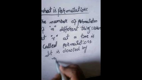definition of permutations #shorts viral #video math viral