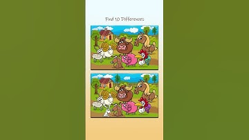 Find 10 Differences!!! Only for Genius!!! #puzzle #challenge #game #shortvideo #shorts