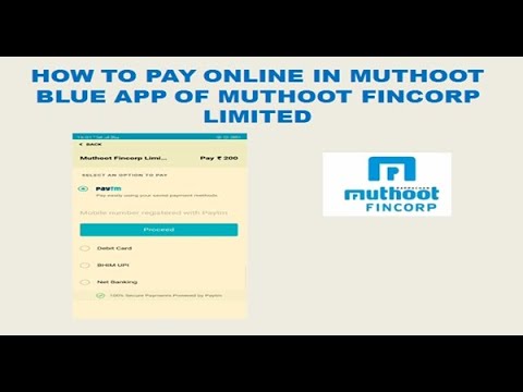 HOW TO PAY ONLINE IN MUTHOOT BLUE APP OF MUTHOOT FINCORP LIMITED IN HINDI