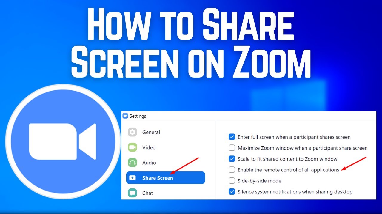 How To Share Screen On Zoom Youtube