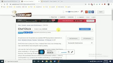 Chef Chick || CHFCHK || January Cook-Off 2020 Division 2  || Codechef || Latest Question