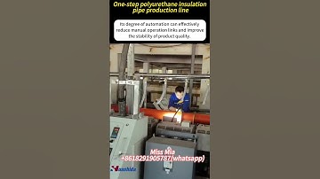 One-step polyurethane insulation pipe production line#pipeline #hdpe #polyurethane #machine #factory