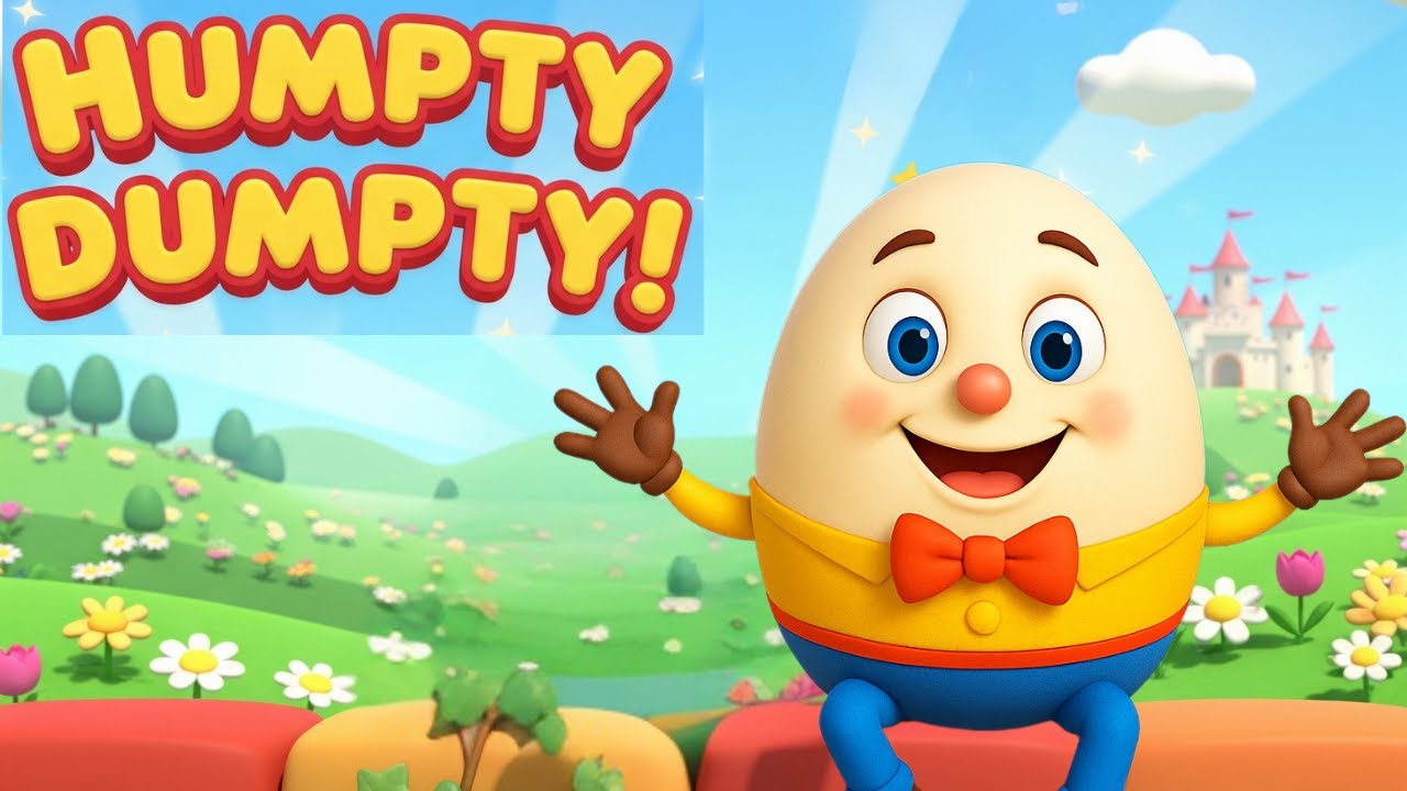 Humpty Dumpty | 3D Cartoon Nursery Rhyme for Kids | Fun & Educational ...