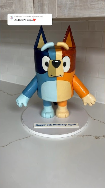 Half Bluey Half bingo cake 🥰 #shorts