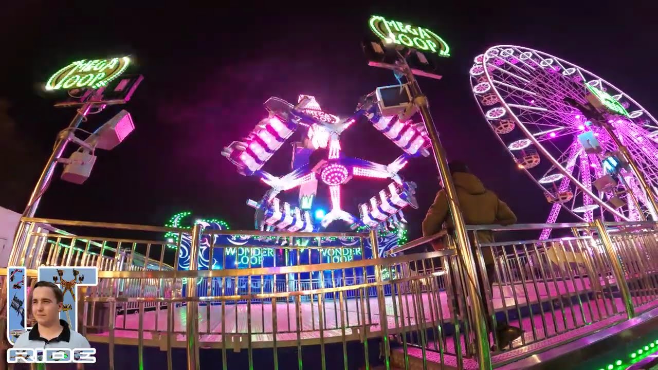 4K - Manège MEGA LOOP - Foire Saint-Romain 2021 | Off ride