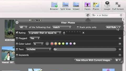 Apple Aperture 3 Filtering and Searching
