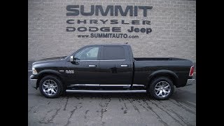 2017 RAM 1500 CREW LARAMIE LIMITED BRILLIANT BLACK WALKAROUND $40,999 SOLD! 7T89A